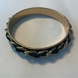 Chic Gold and Black Chain‎ Bangle Bracelet